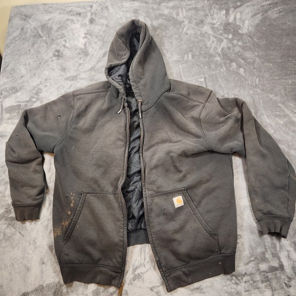 Carhartt Other - Carhartt Hoodie Mens L Rain Defender Rutland Thermal-Lined  Zip Front Sweatshirt